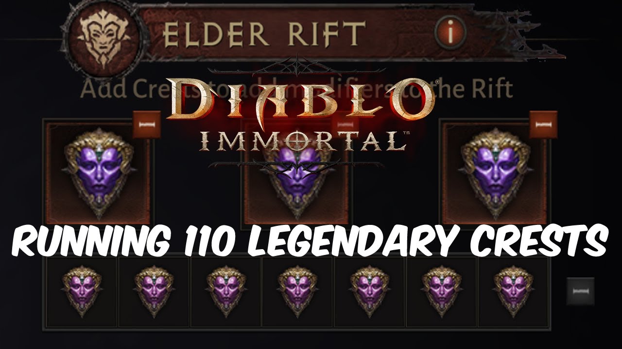 Diablo Immortal: Running 110 Legendary Crests for 5 STAR LEGENDARY GEMS