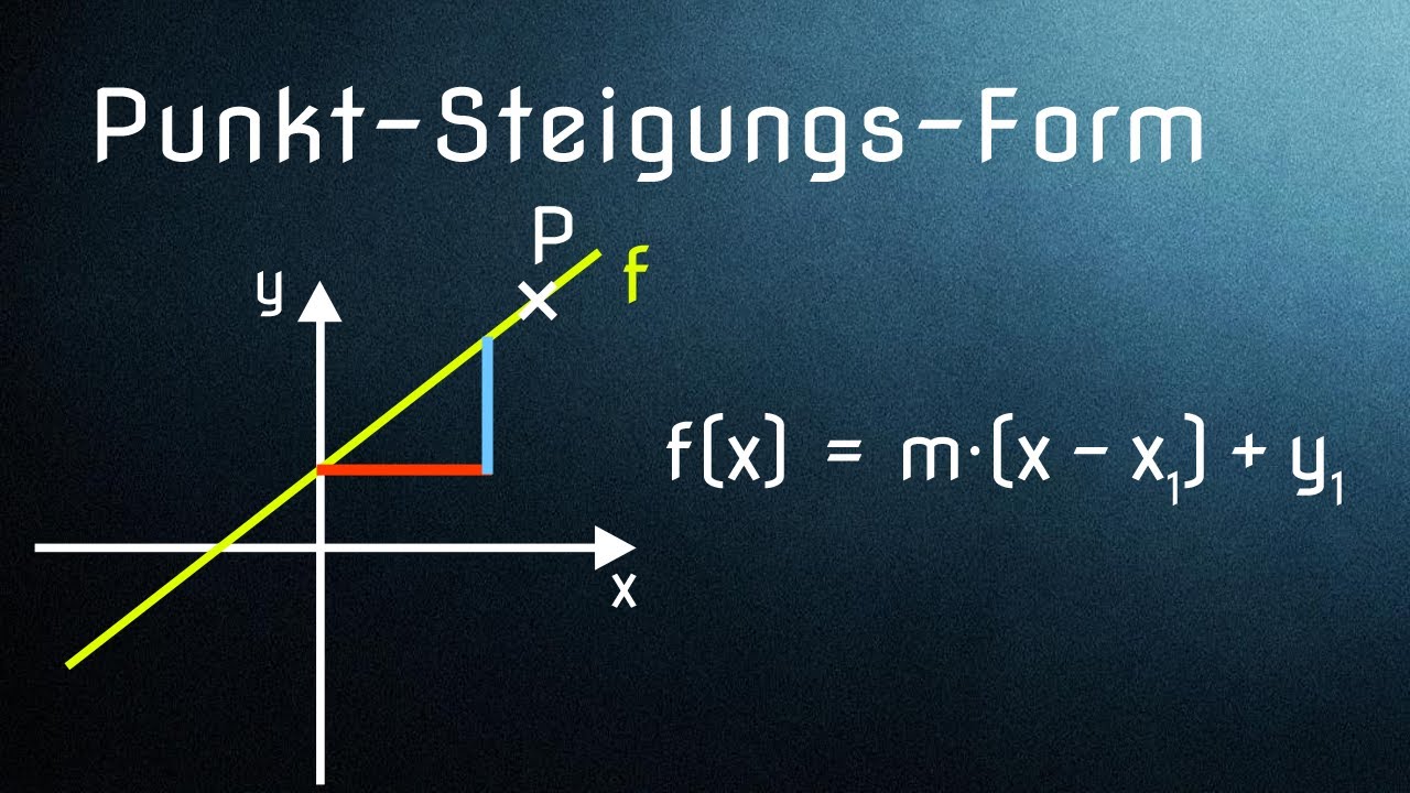 Punkt-Steigungs-Form: Gleichung einer linearen Funktion aus 2 Punkten berechnen