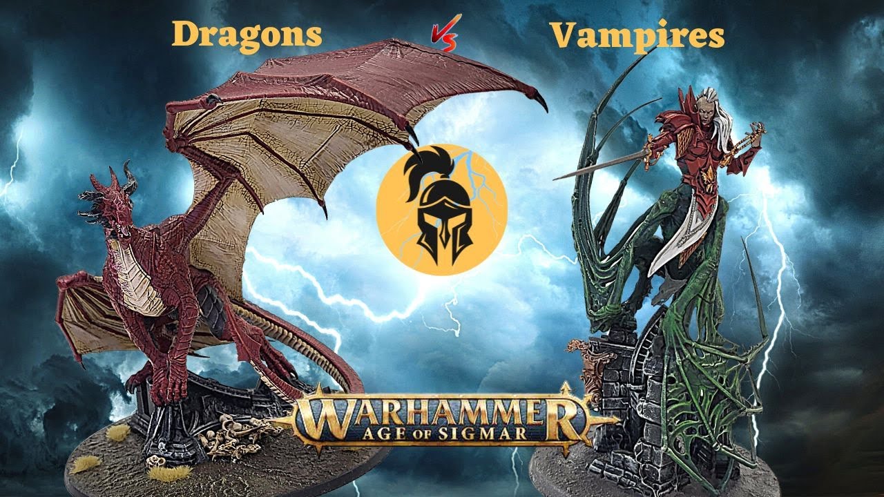 Stormcast Triple Dragons vs Soulblight Avengorii Monster Mash! Age of Sigmar Battle Report!!
