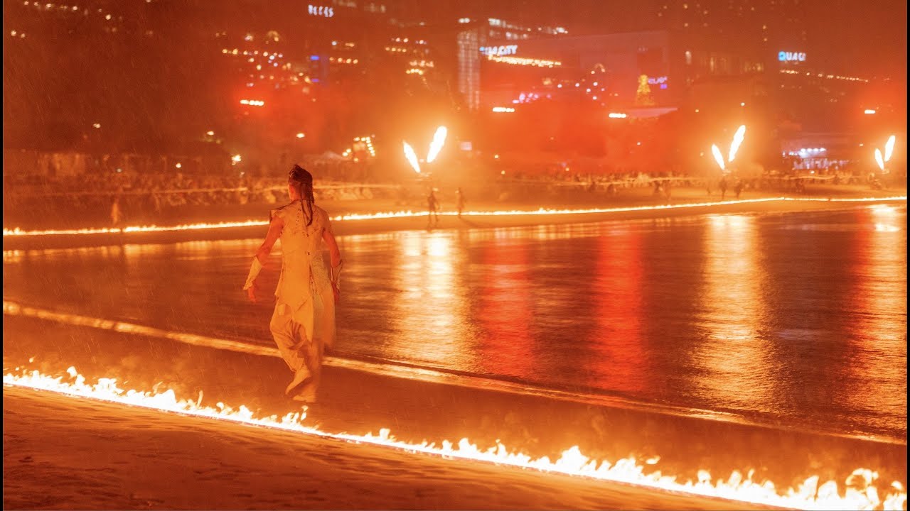 【雷光炎舞かぐづち】 KAGUZUCHI 600m Fire Wave stage production かぐづち炎蛇演出 【Fire & Light Performance KAGUZUCHI】