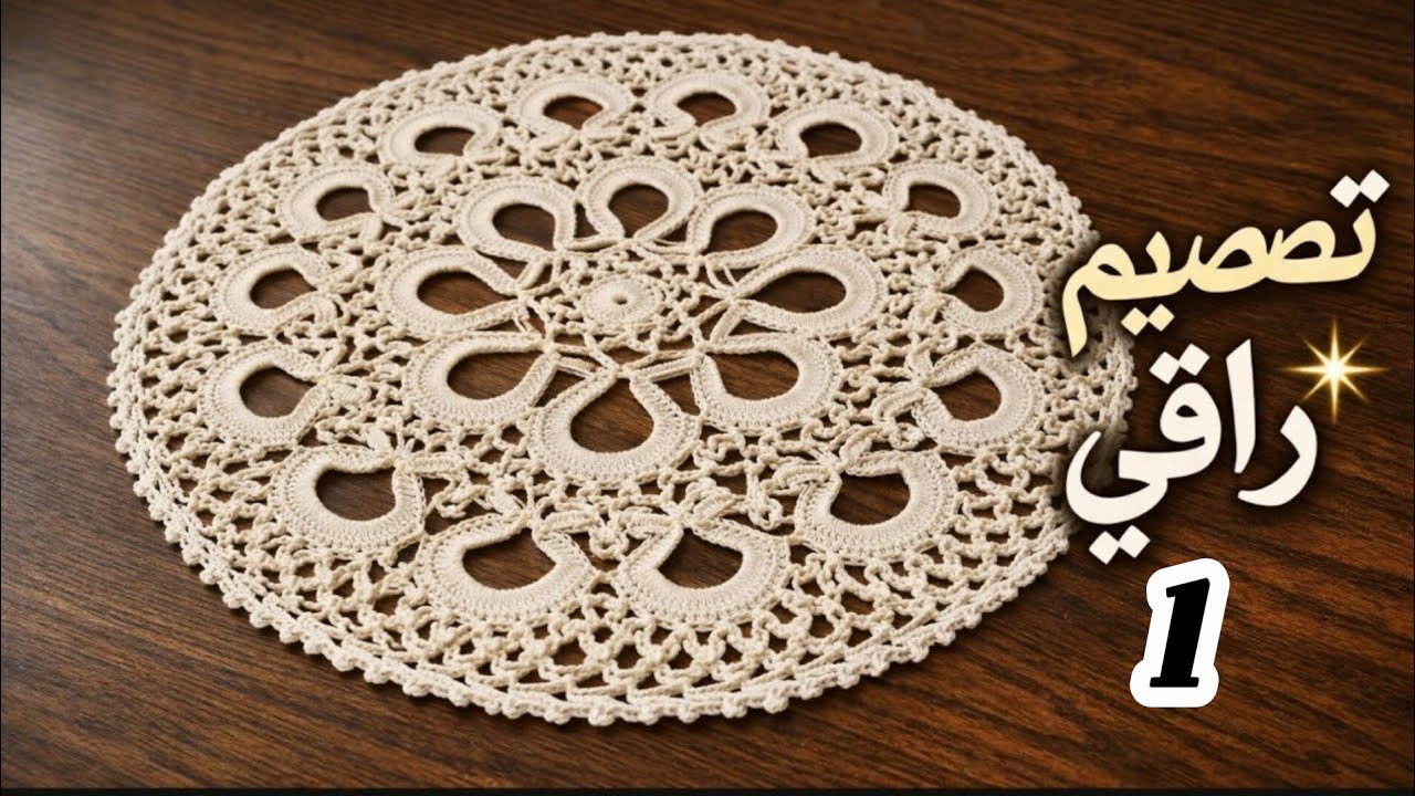 أفخم مفرش كروشيه بيج لعام 2026.. والسر في غرزة الأقواس الملكية #crochet 