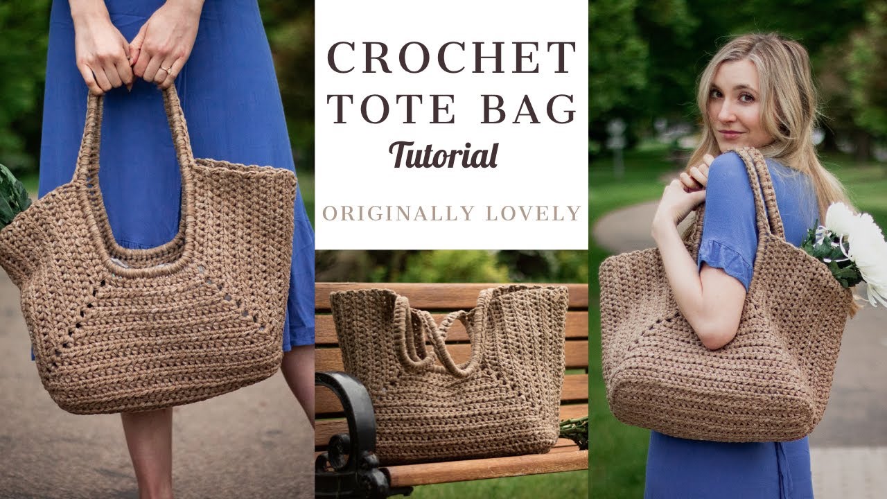 CROCHET TOTE BAG | easy beginner crochet tutorial | Cove Crochet Tote | free crochet pattern