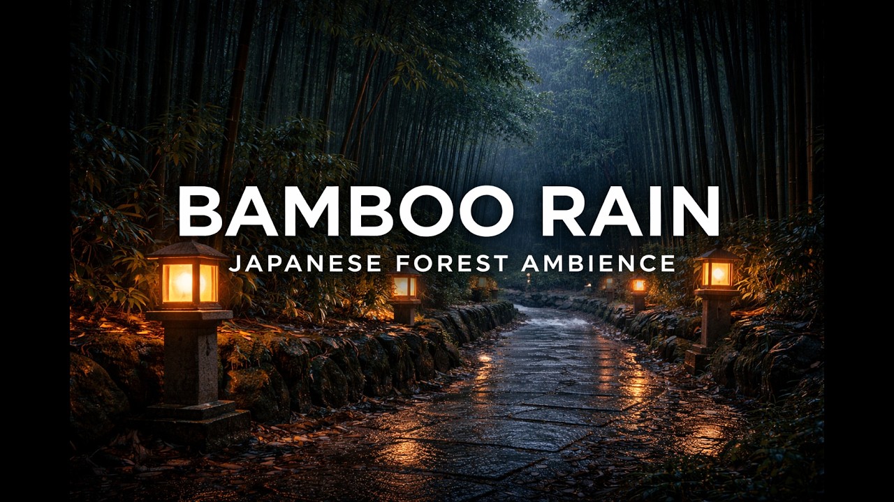 Bamboo Rain in Japanese Forest 🌧️ | Zen Rain Sounds for Sleep, Relaxation & Study