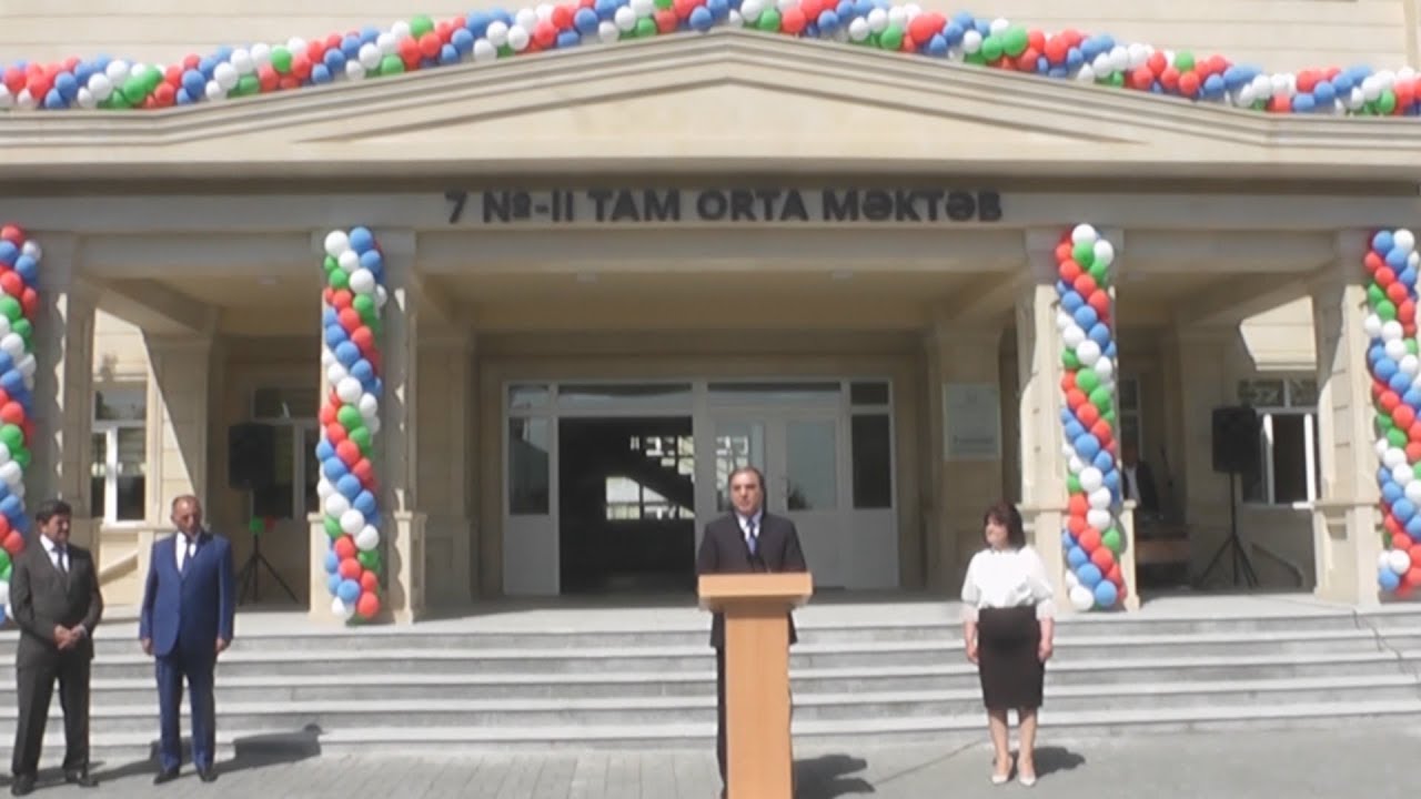 Gəncədə 7 nömrəli tam orta məktəbin əsaslı təmirdən sonra açılışı olub