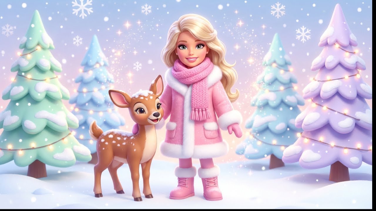 Barbie Doll Winter Adventure ❄️🦌 | Magical Snow Travel Story for Kids