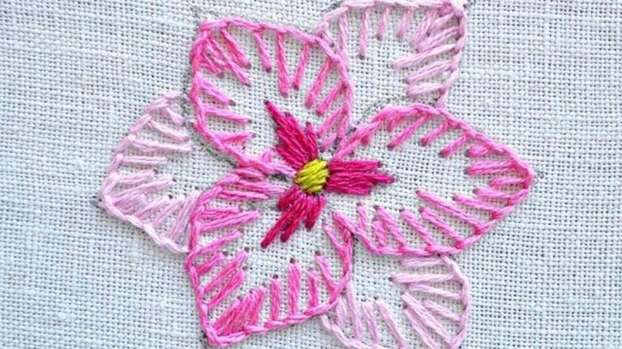 blanket stitch flower embroidery tutorial