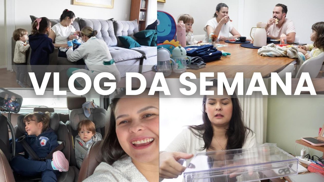 Reação da vacina, Joaquim vai pra escola, rotina com 3 filhos e dias difíceis