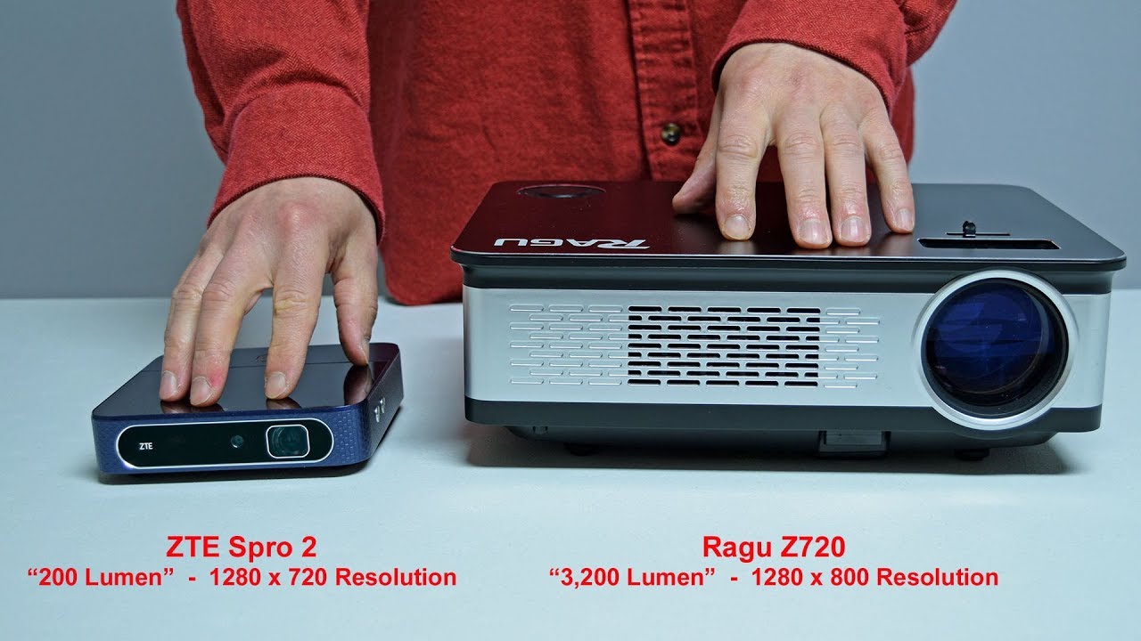 Projector Comparison: ZTE Spro 2 vs Ragu Z720 budget projector (Side by Side Review)