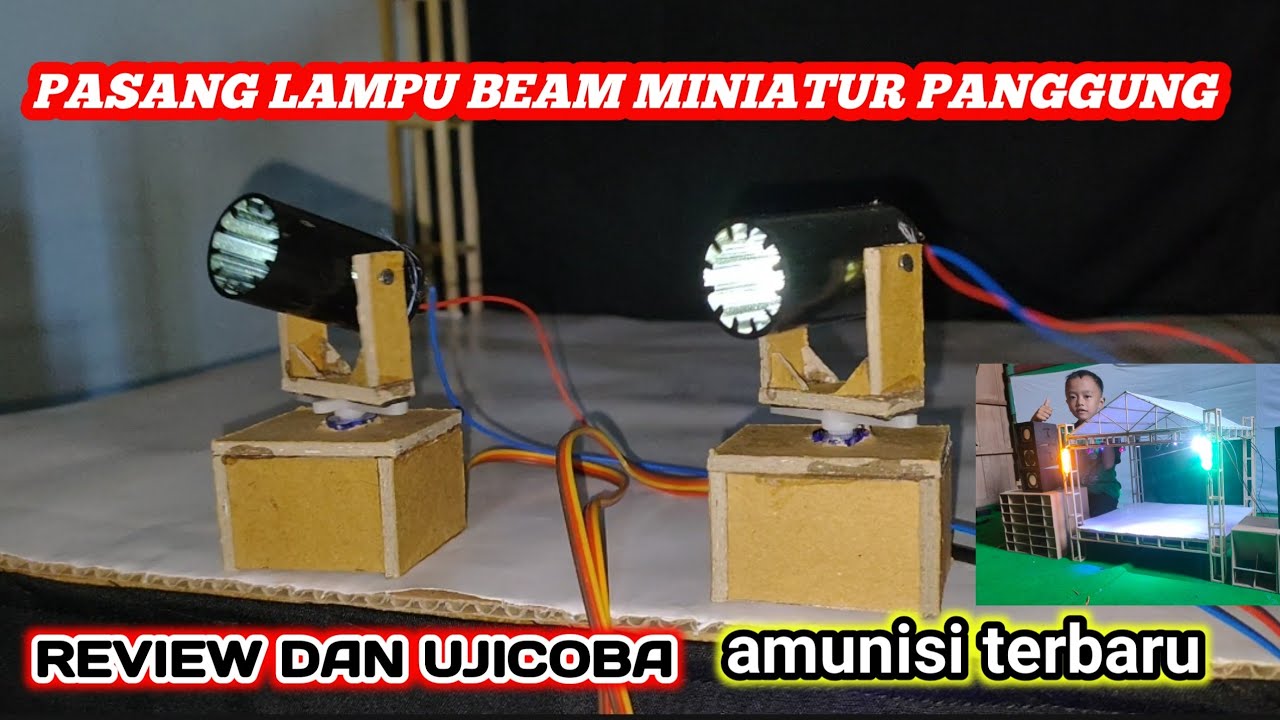 BEAM MINIATUR BUAT PANGGUNG MINIATUR...FULL GERAK SEPERTI ASLINYA...#miniatur #soundsystem