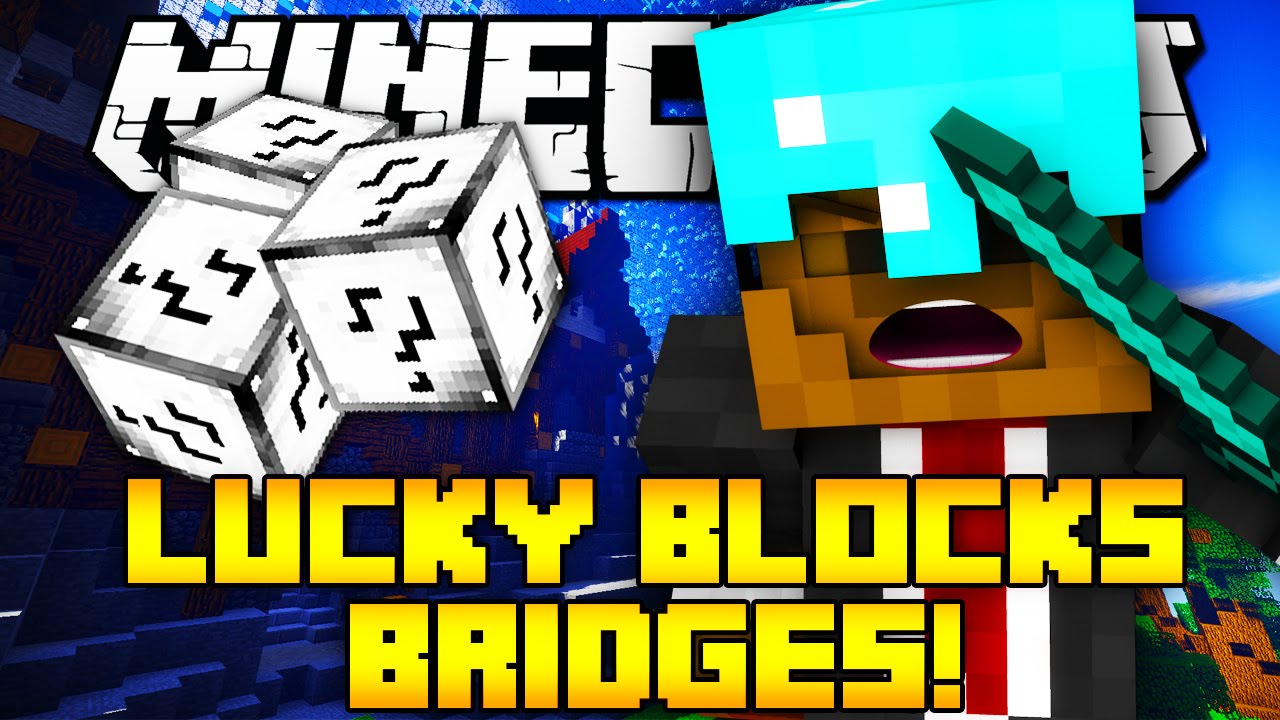Minecraft WHITE LUCKY BLOCK BRIDGES MOD w/ The Pack | JeromeASF