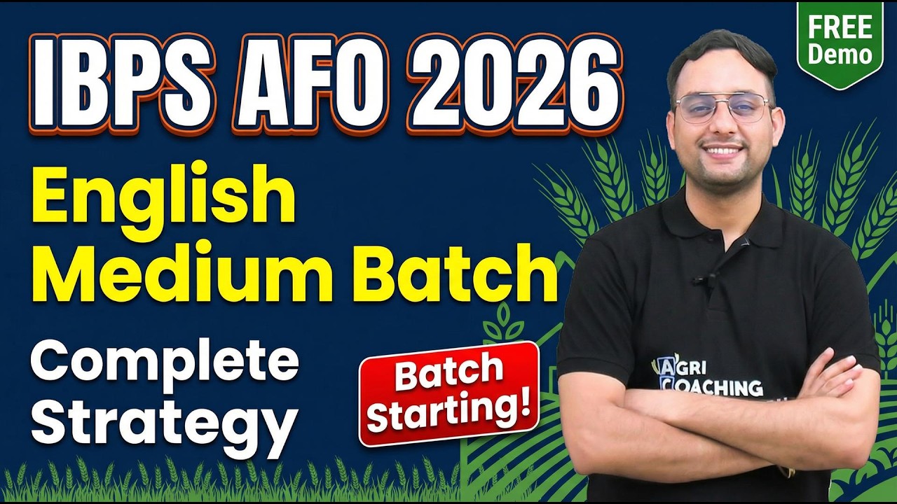 IBPS AFO 2026 | English Medium Batch | Complete Preparation