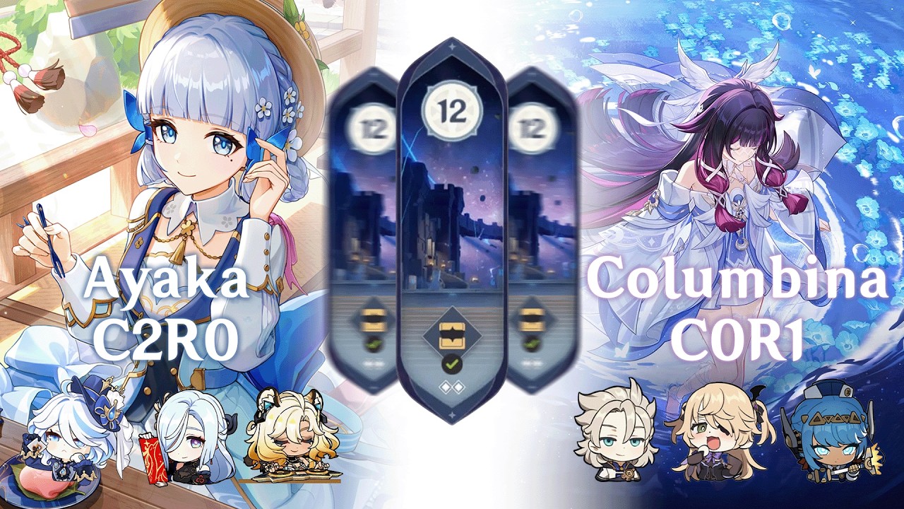 Abismo Espiral 6.3 🌙 (Luna IV) | ❄️ Ayaka C2R0 & 🌕Columbina C0R1 | Genshin Impact