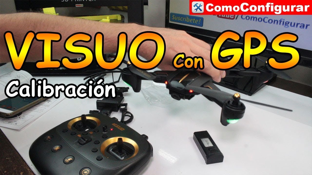 VISUO XS812 GPS Español Unboxing y Configuración Compas - Comoconfigurar