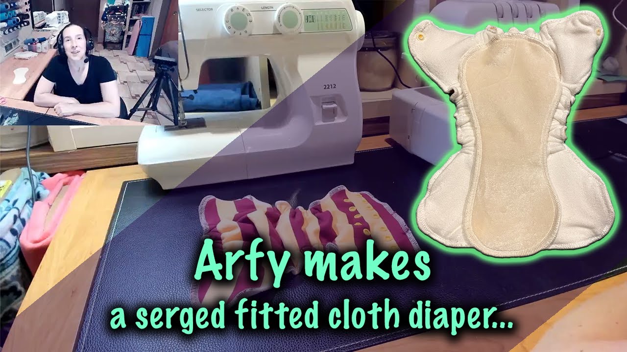 Arfy makes a serged fitted cloth diaper…