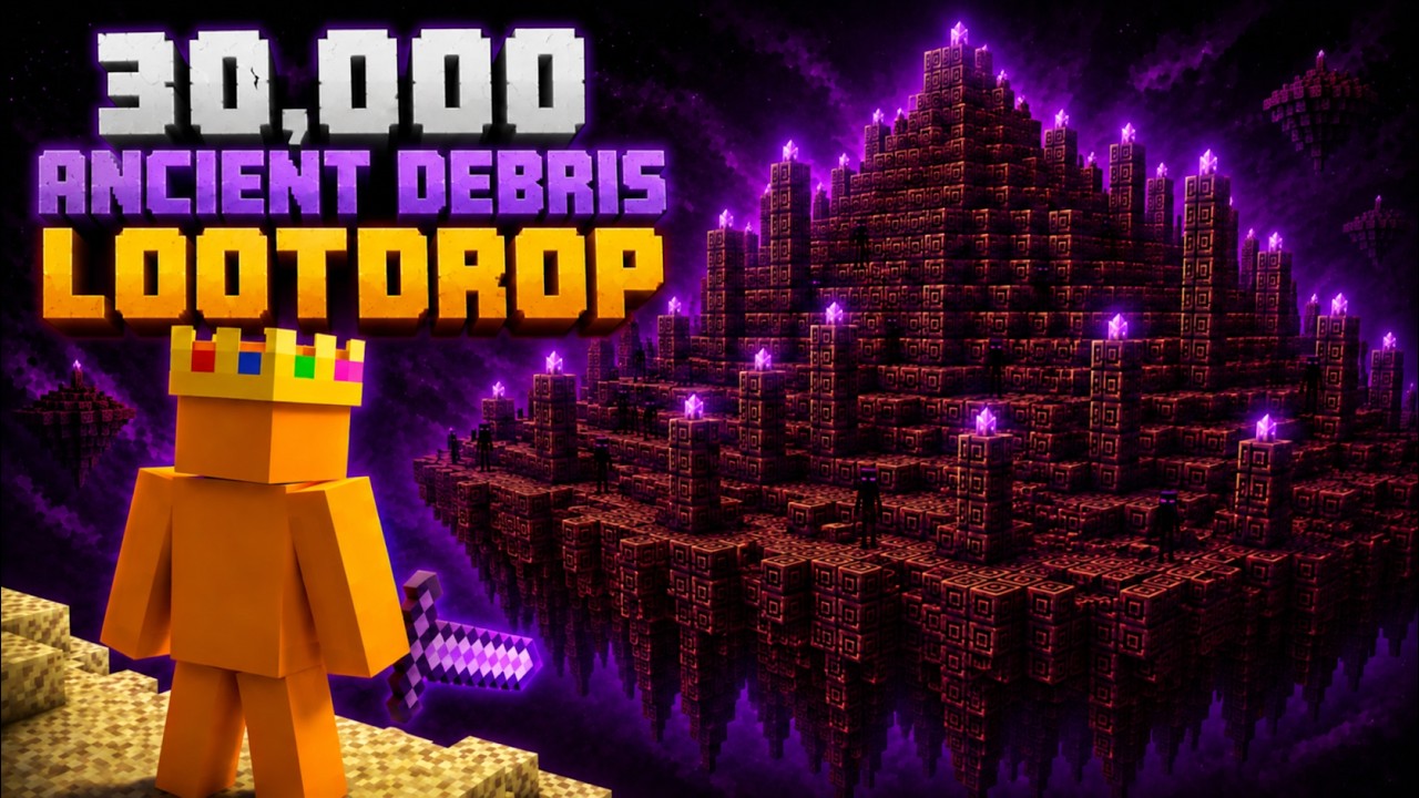 DonutSMP Live | 30,000 ANCIENT DEBRIS LOOTDROP