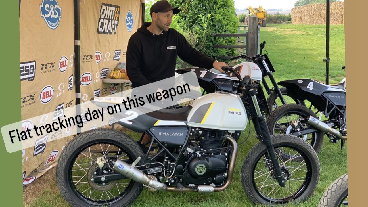 We did a flat track slide school day on Royal Enfields, Was mega!