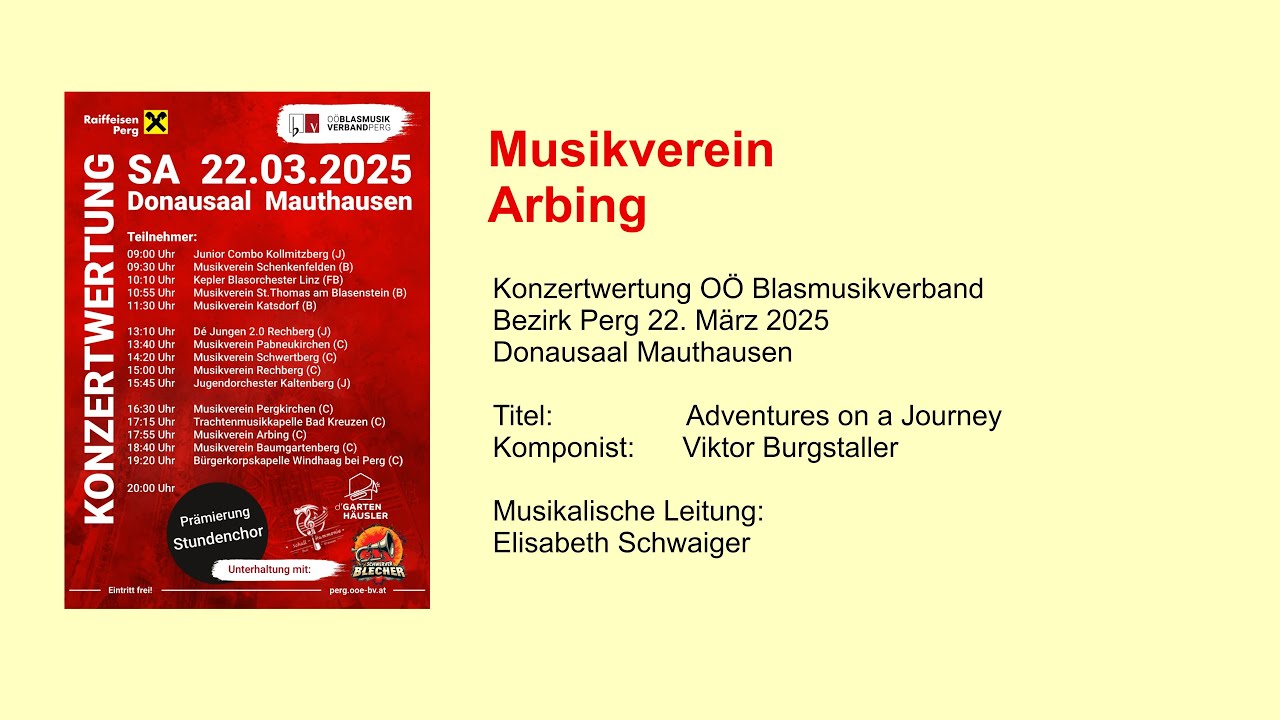 Adventures on a Journey - Musikverein Arbing
