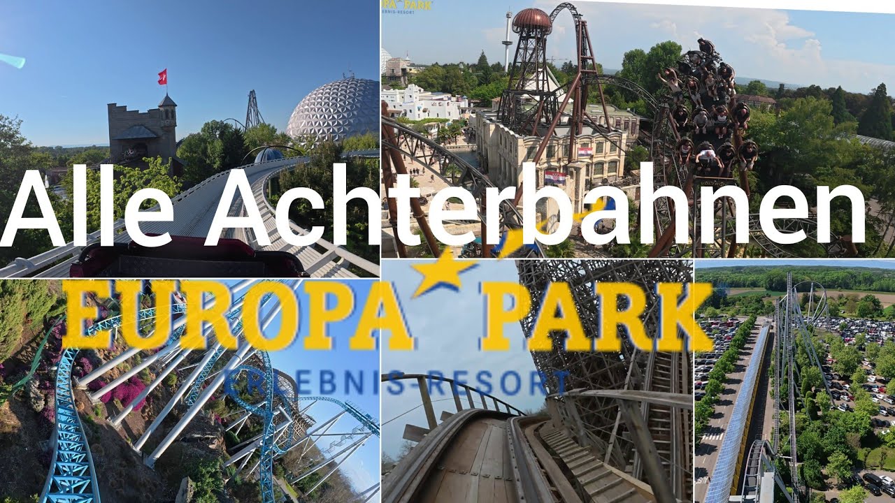 Alle Achterbahnen im Europa Park onrides POV 4K #2025 #2026