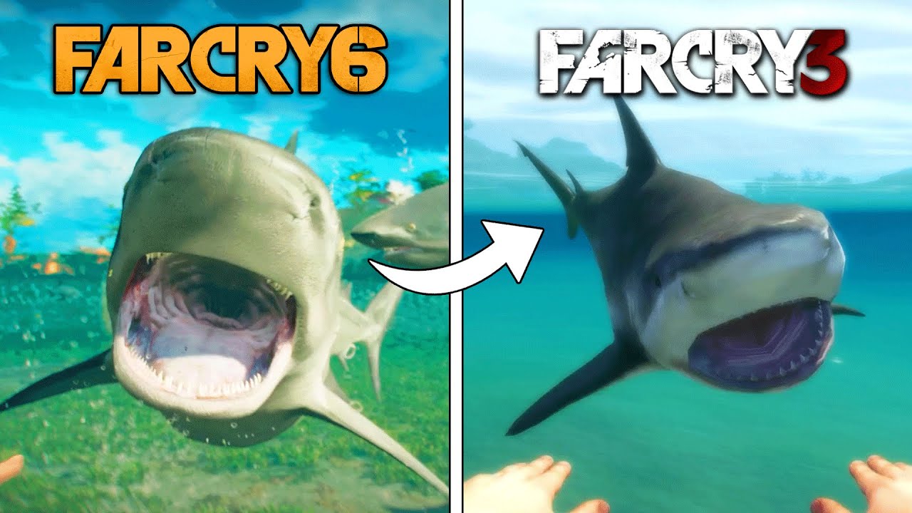 Far Cry 6 vs Far Cry 3 - Shark Attack Comparison