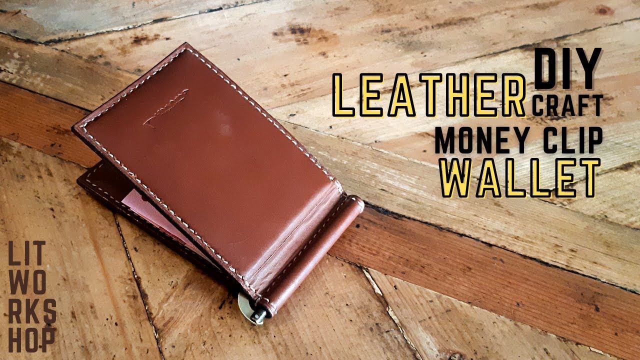 Money Clip Leather Wallet / Leathercraft DIY / PDF Pattern / 1080P