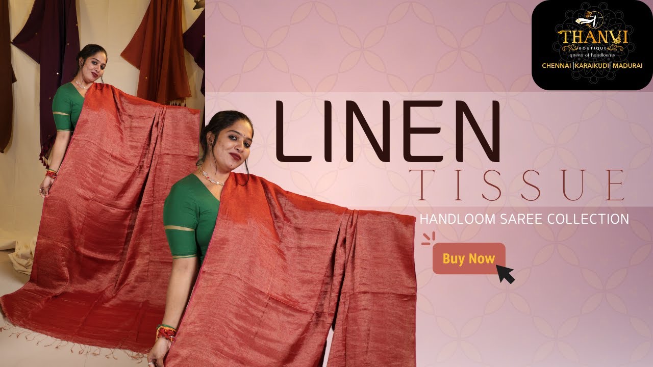 💖 Wholesale Linen Tissue Saree | Function Wear | #tissuesarees #linencottonsarees