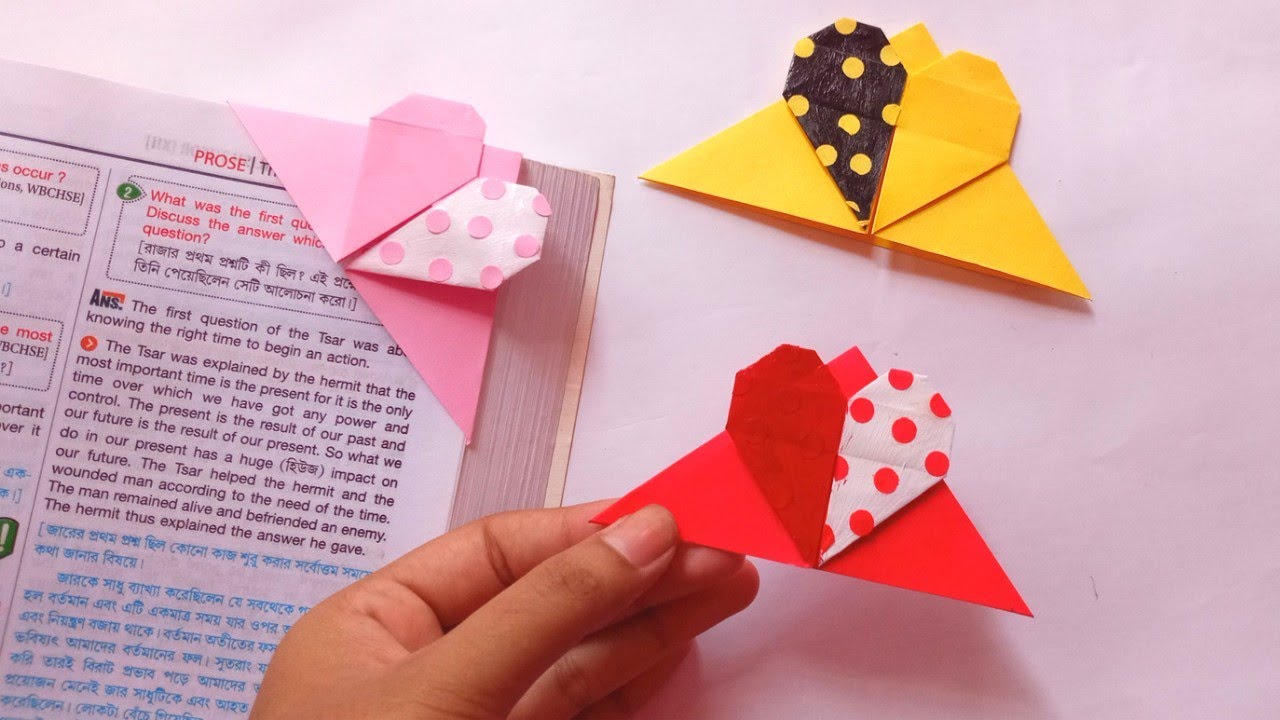 How to Make a  Bookmark - Corner Bookmark Ideas  Easy Origami Bookmark Corner -  make a Bookmark