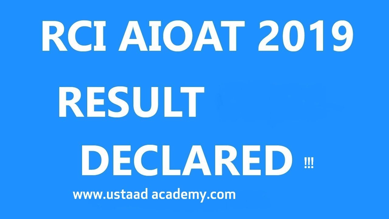 Aioat  RCi result declared !