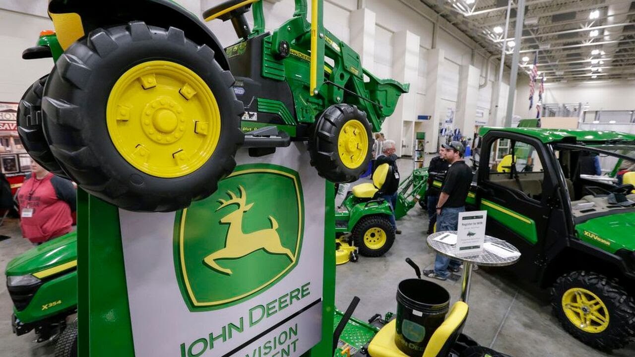 Deere Q2 results top Street but it cuts profit outlook again as farmers buy fewer tractors