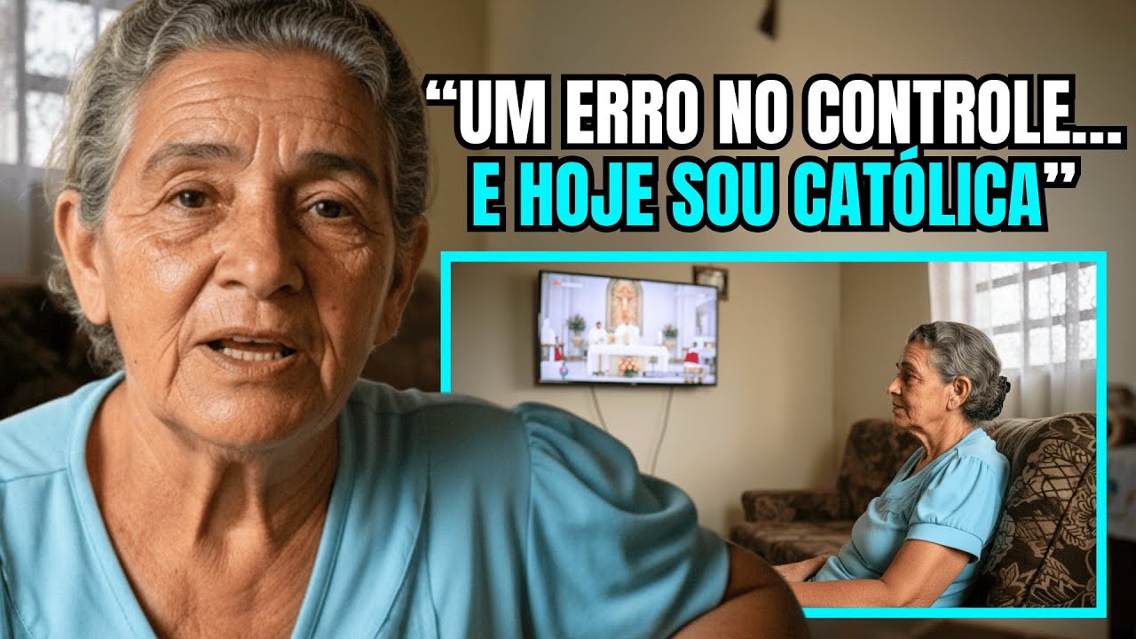 Senhora EVANGÉLICA mudou de canal por acidente… caiu em uma missa transmitida e hoje é católica