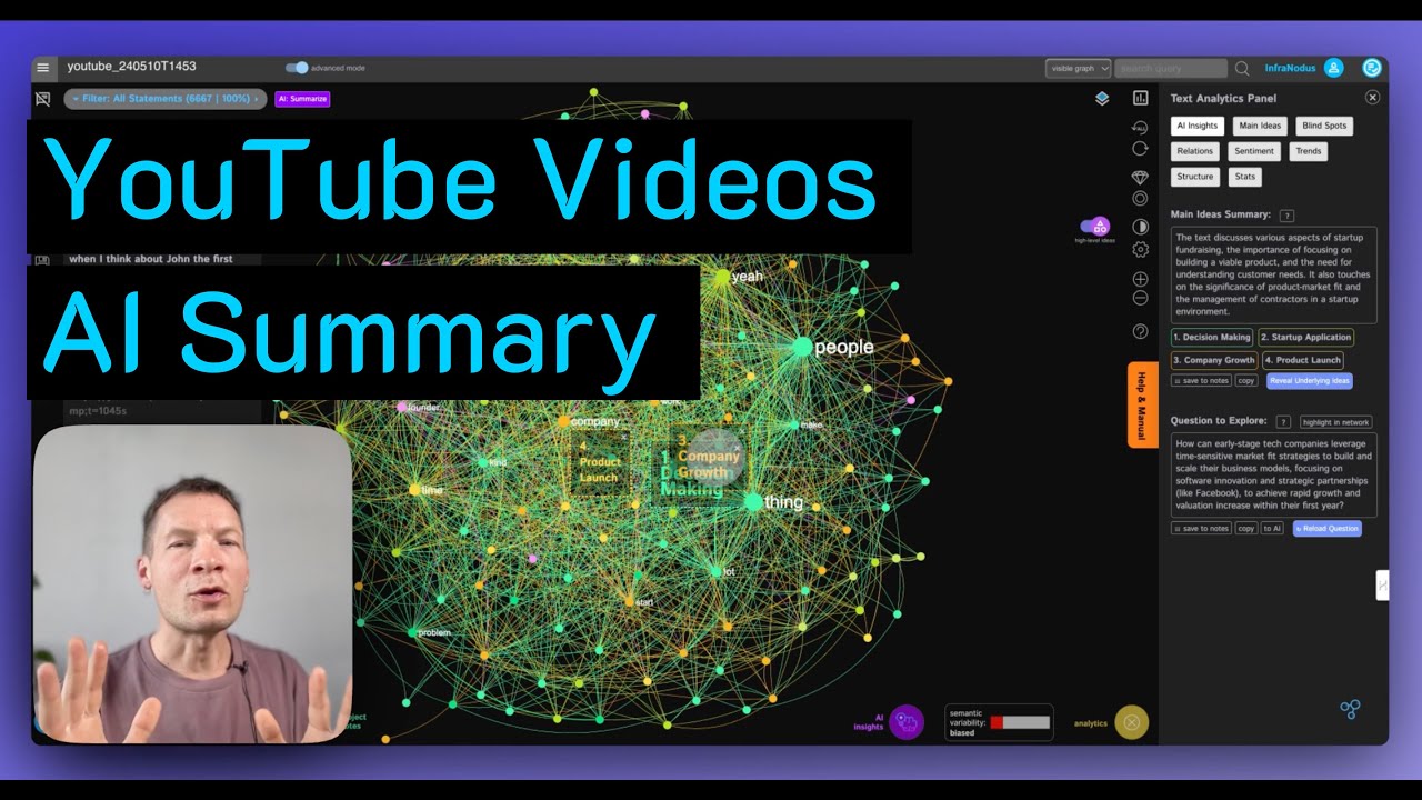 Как обобщить видео на канале YouTube с помощью Сети знаний и ИИ