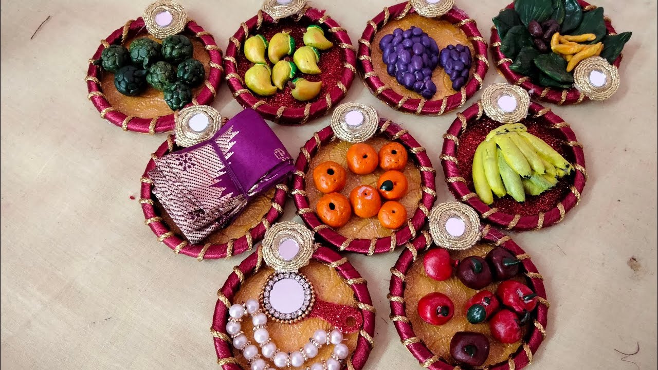miniature thamboolam plates decoration