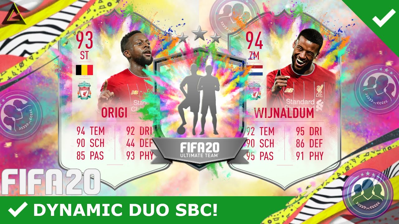 UNFASSBAR! DYNAMIC DUO SBCS! 😍😱 94 WIJNALDUM SBC & 93 ORIGI SUMMER HEAT DYNAMIC DUO SBC! | FIFA 20