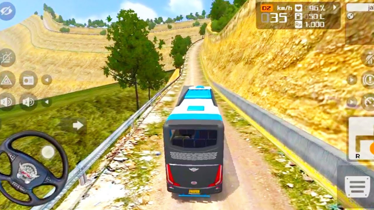 Dengerous road Bus simulator indonesia game offroad Gaming up79