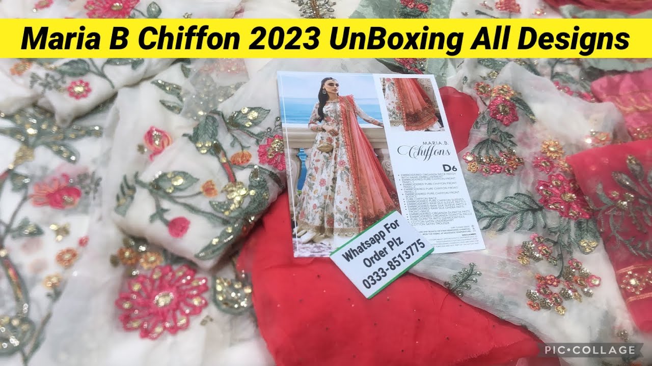9-09-2023 #MariaB #Chiffon Party wears UnBoxing All designs.