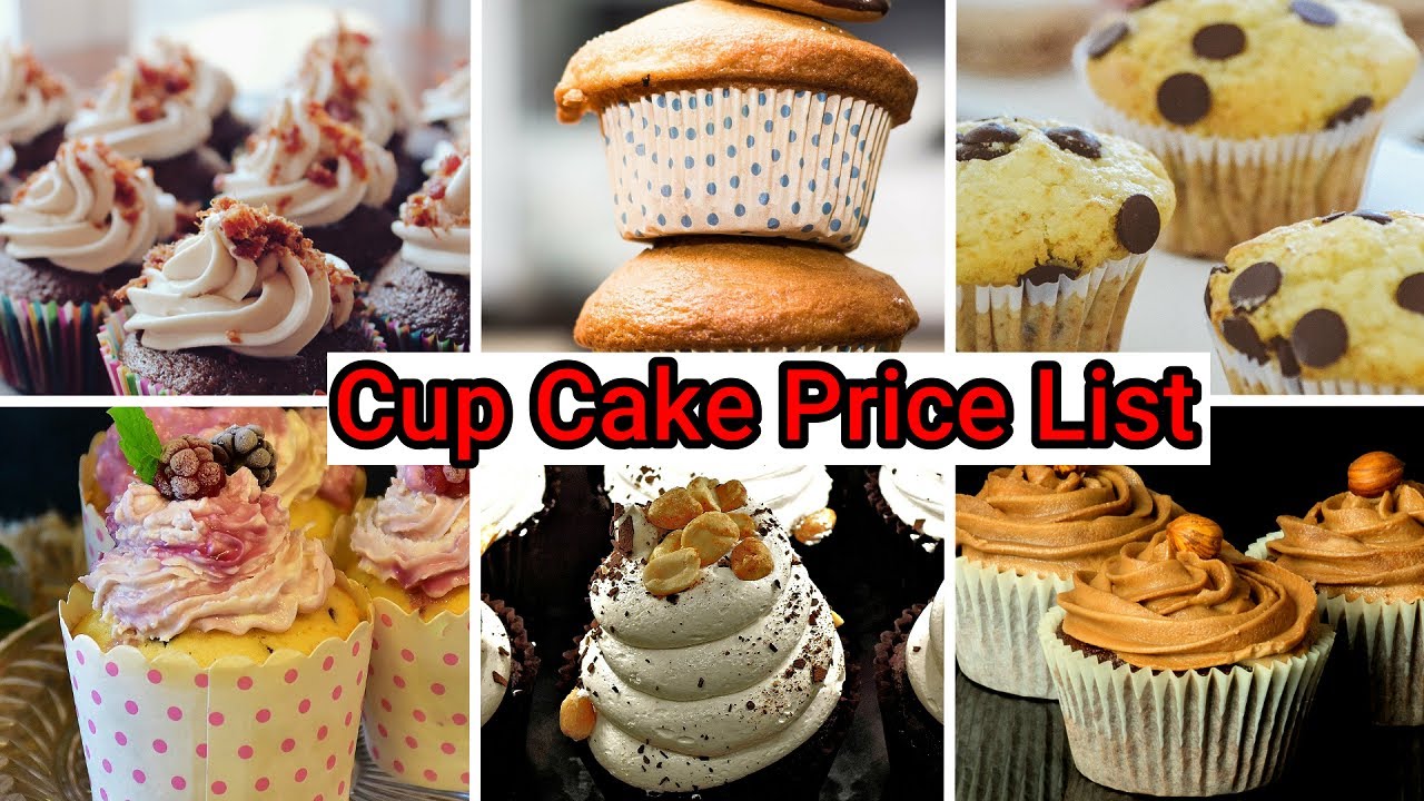 Cupcake Price List For Home Baker's |  Free online Baking Class | cake price for home bakers