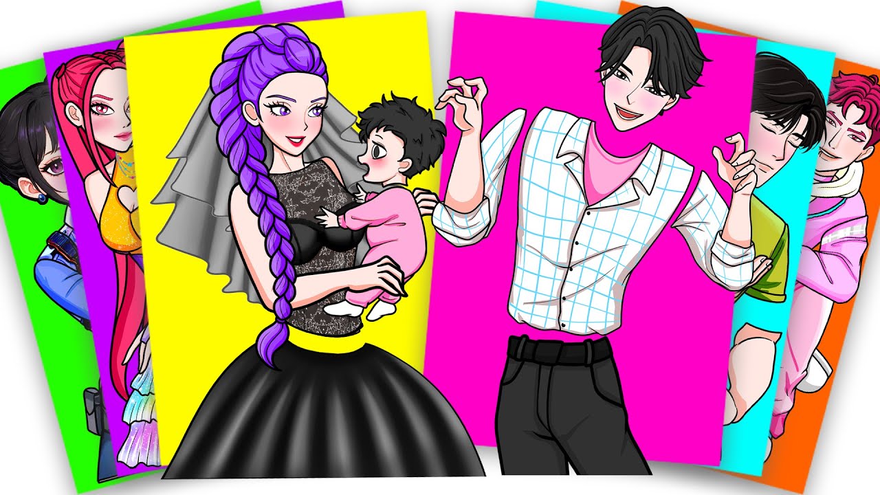 BLACK WEDDING DRESS of HUNTRIX RUMI - KPOP DEMON HUNTERS | Sticker Book DIY