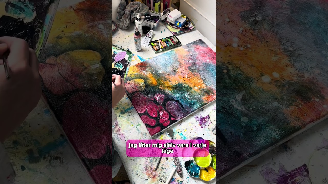 H&auml;ng med n&auml;r jag s&auml;tter ig&aring;ng en m&aring;lning p&aring; ett intuitivt s&auml;tt!❤️🎨