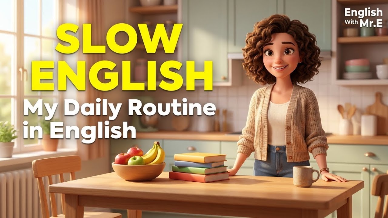 Slow English – Моя повседневная рутина | Простая практика разговорного английского для начинающих...