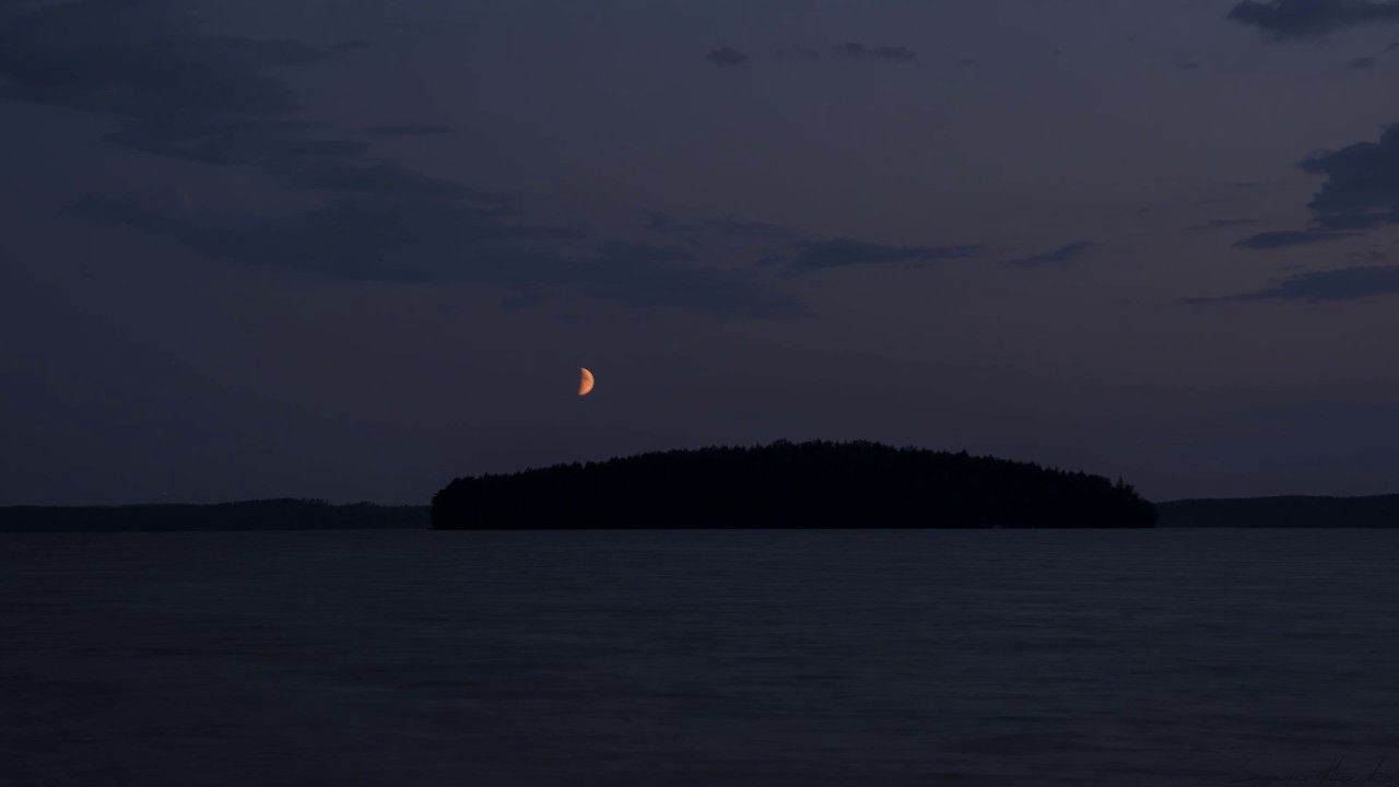 Nightless Night with Moonset and Sunrise time lapse @ Lake Päijänne 28.6.2020