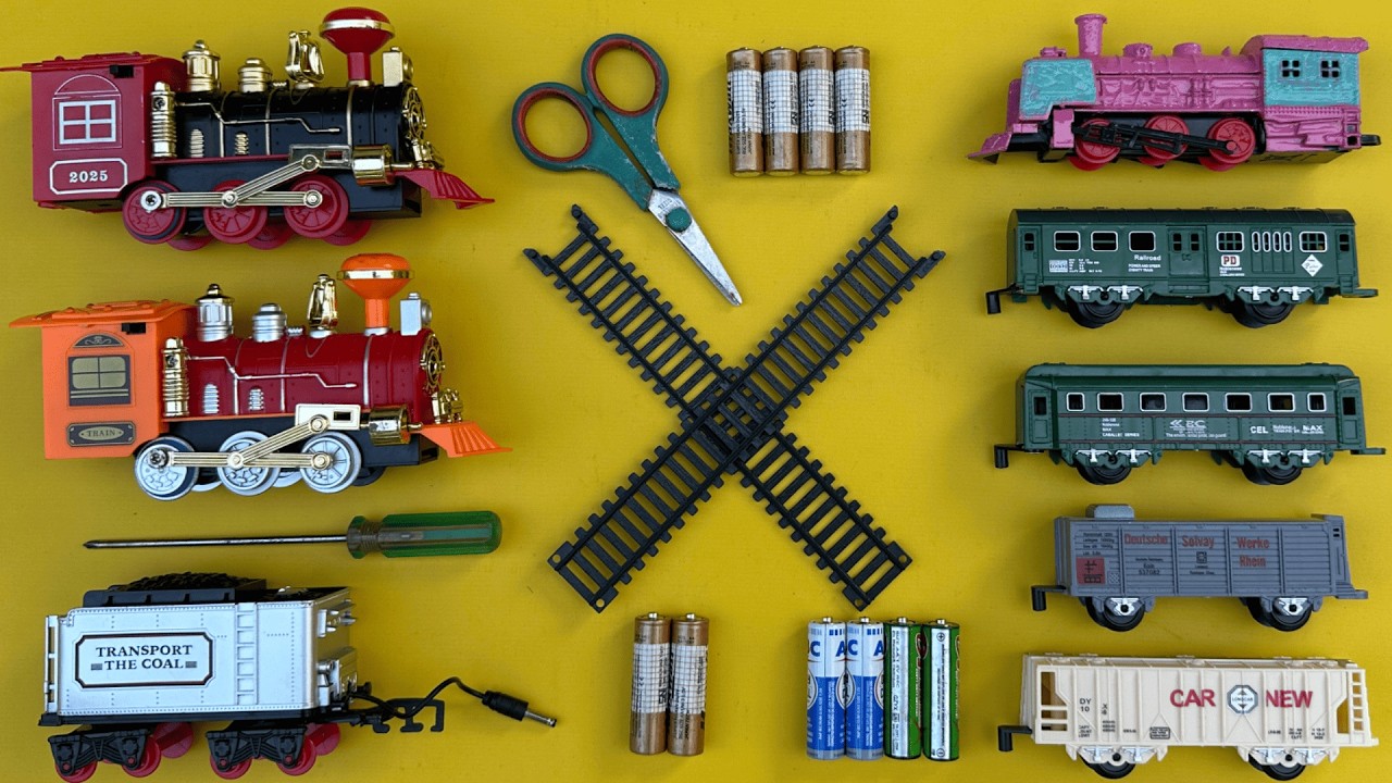 asmr merakit mainan kereta api konstruksi,kereta api uap engineering,kereta api uap classic