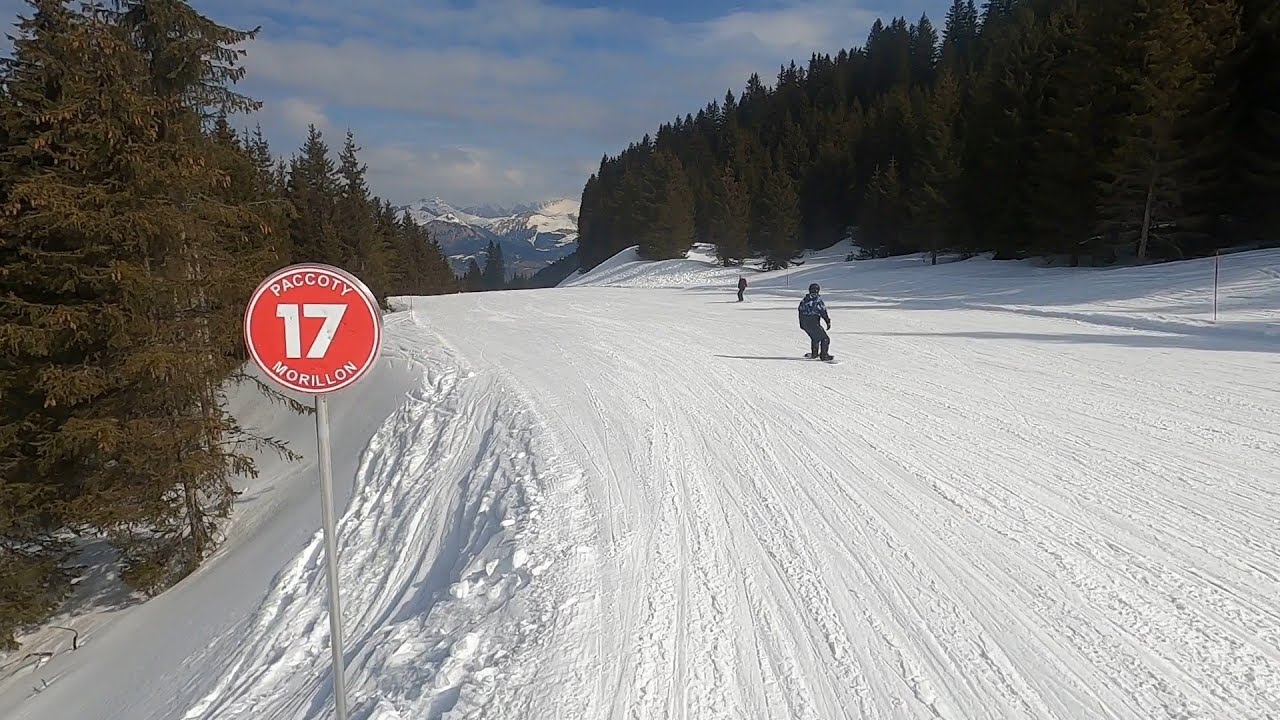 GoPro POV Skiing Steep Red Run Paccoty, Morillon - Grand Massif Resort March 2022