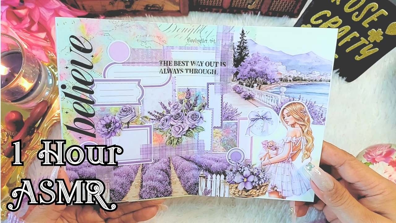 ASMR 1 Hour Session: 6 Inspiring Journal Spreads Ep. 74 #scrapbooking #journaling #aestheticjournal