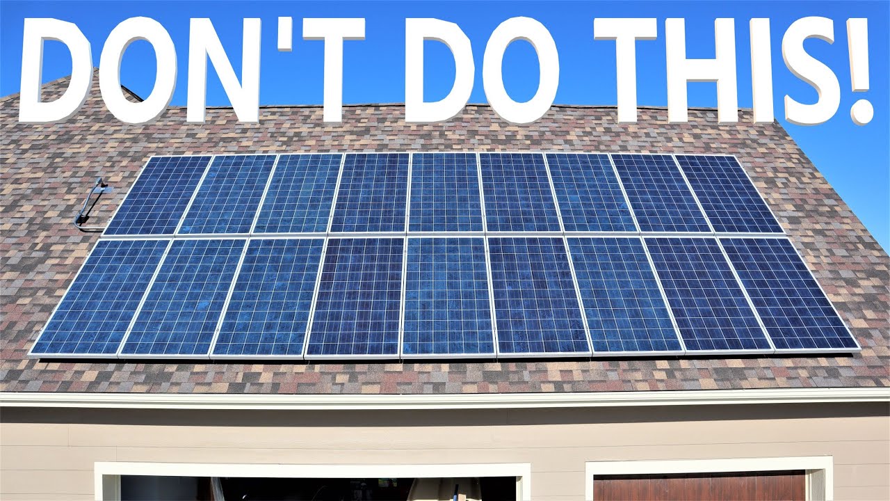The DO'S & DON'TS of Solar Power