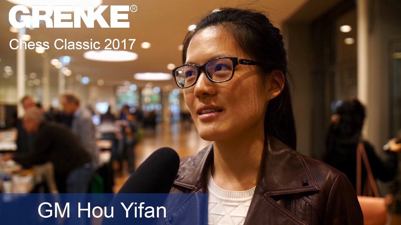 Hou Yifan after her win against Fabiano Caruana | GRENKE Chess Classic 2017