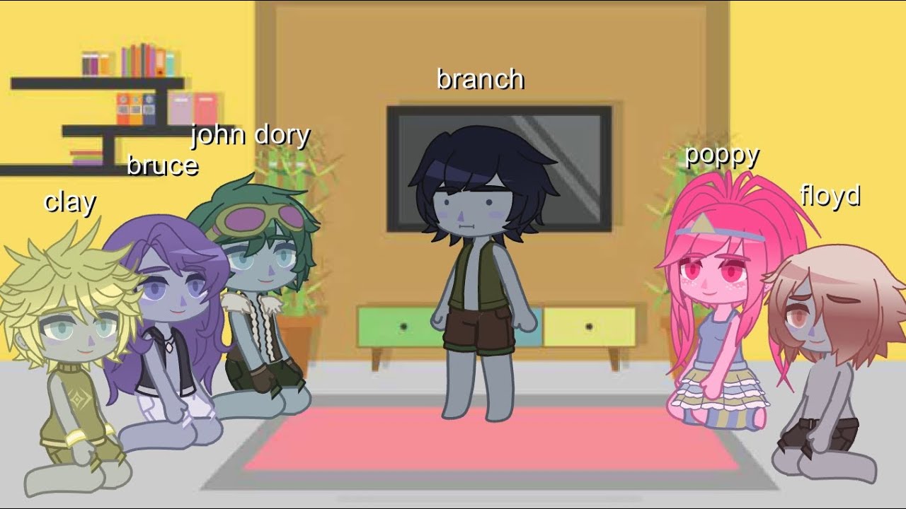 Brozone (+poppy) react to branch | trolls gacha reaction video | cringey