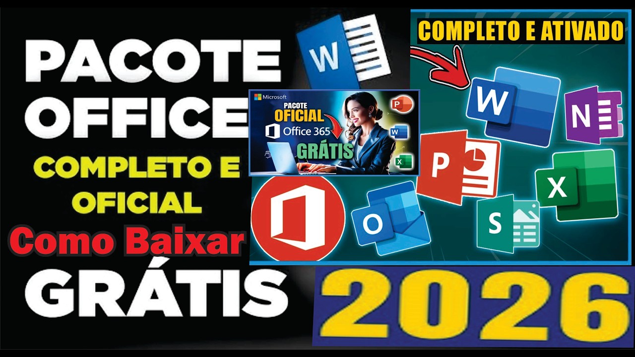COMO BAIXAR   E INSTALAR O MICROSOFT OFFICE GRÁTIS COMPLETO 2026