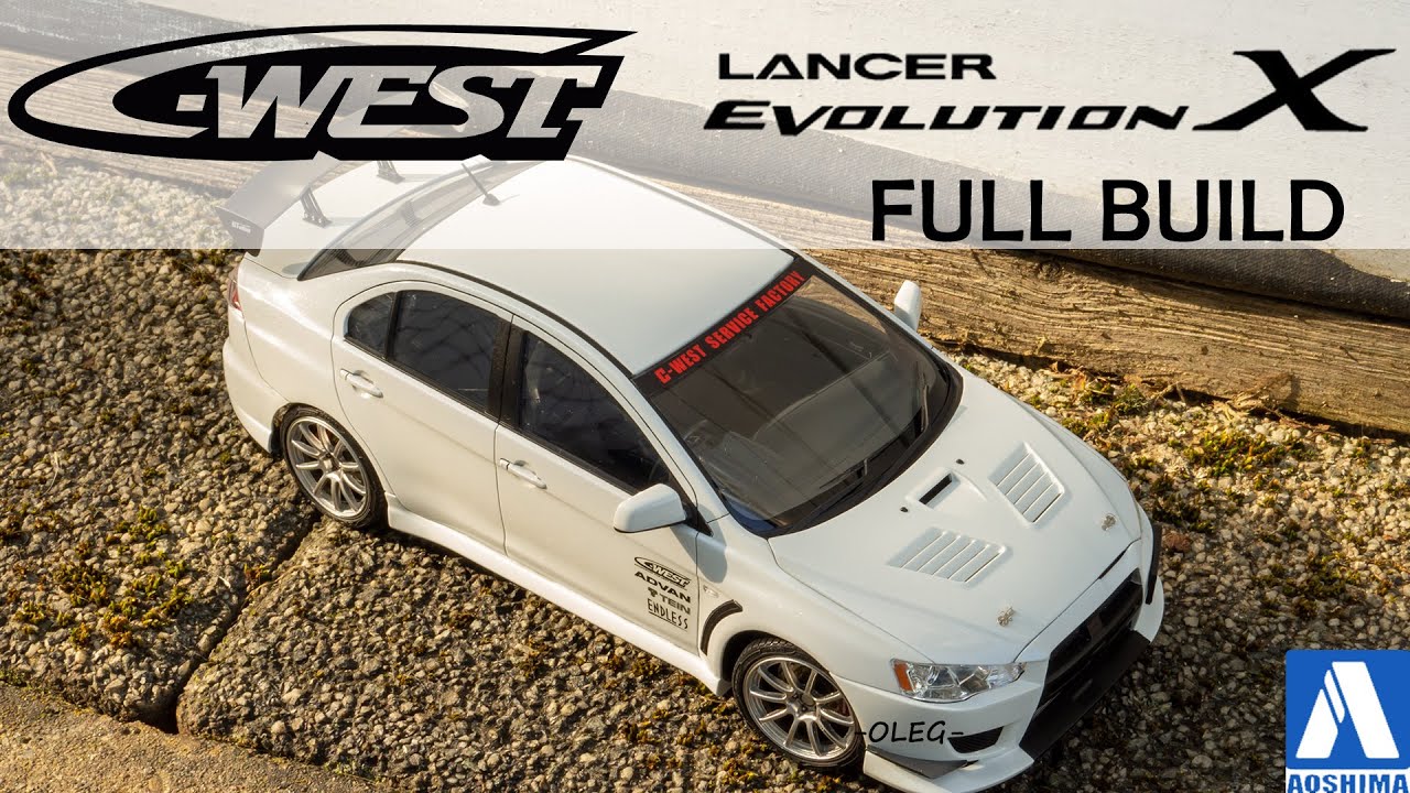 1/24 Mitsubishi C-West Lancer Evolution X. Полная сборка. Aoshima 058978