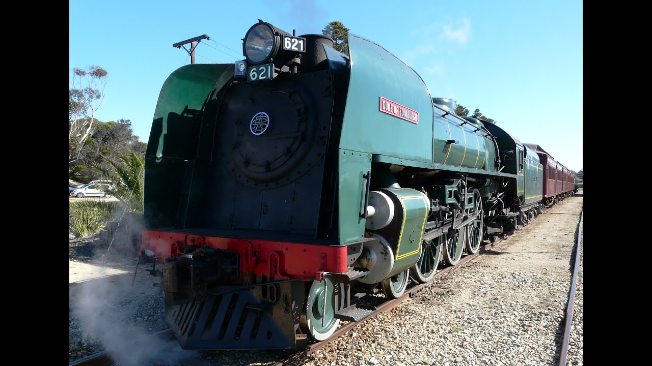 131.  CockleTrain - beautiful steam locomotive travelling along the South Australian coastline.