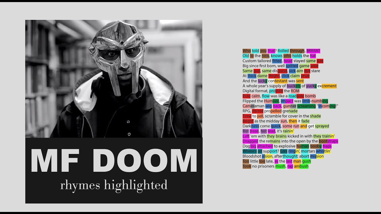MF DOOM - Rap Ambush - Lyrics, Rhymes Highlighted (093)