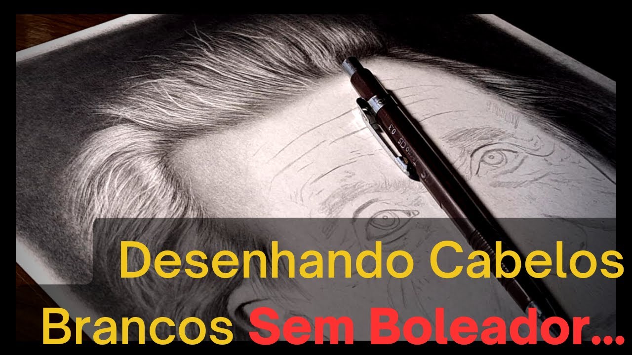 Dicas de Como Fazer Fios de Cabelos Brancos no Desenho Realista